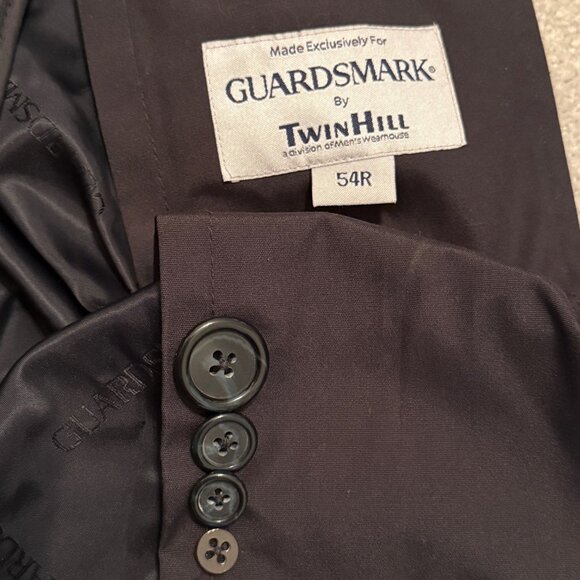 Guardsmark By TWIN HILL INSULATED Navy Blue Lined TRENCH COAT MENS 54R NWT - Picture 8 of 8